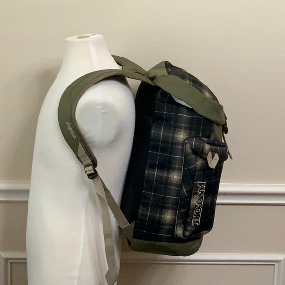 Jansport MISDEMEANOR Backpack - Black/Slate grey Shank Plaid - Picture 2 of 16